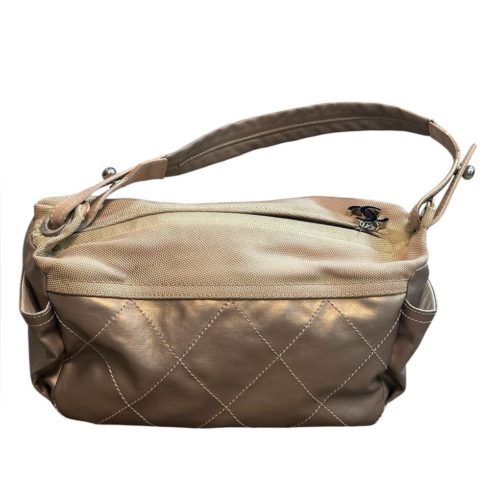 CHANEL Beige Quilted Shoulder Bag